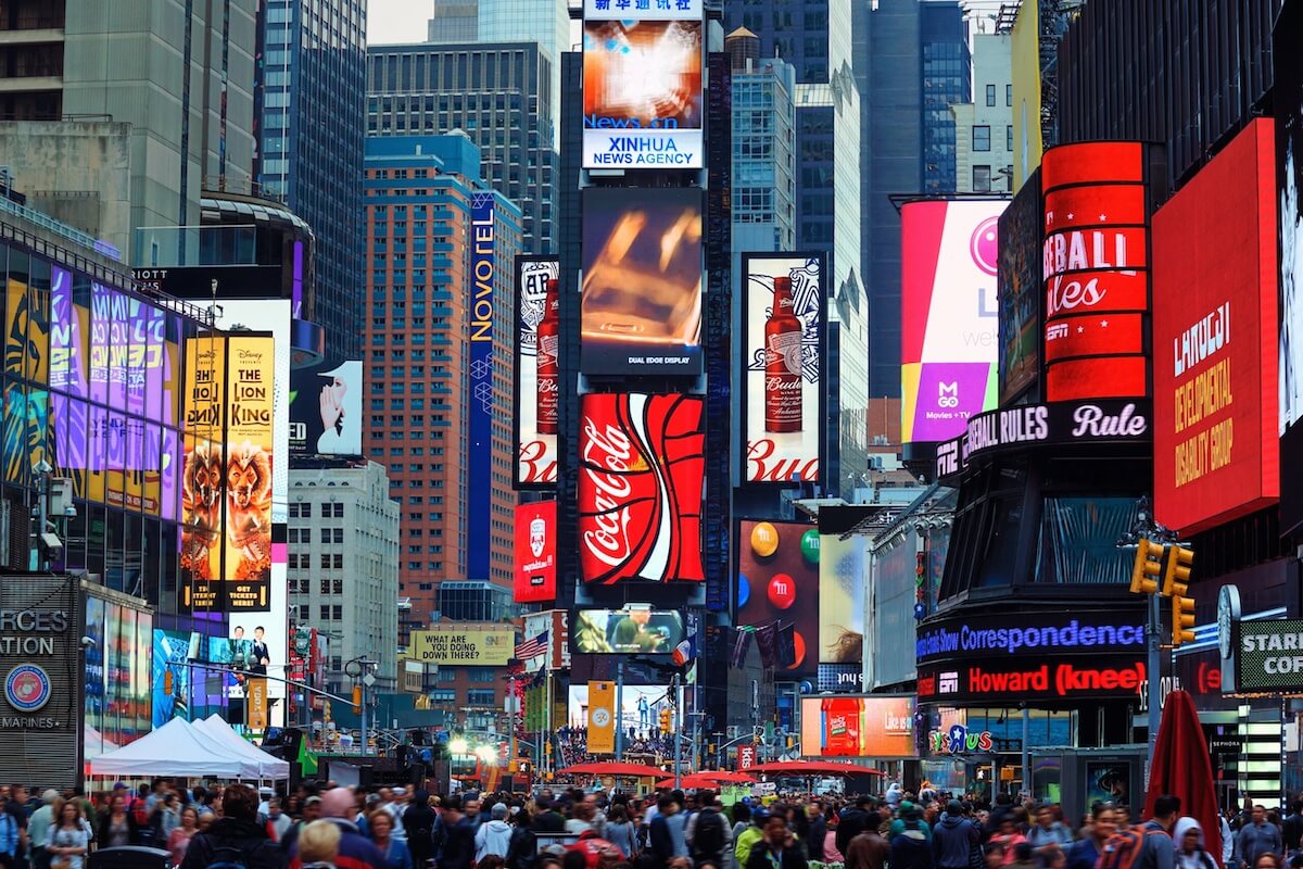 Time Square Advertising - Prime Digital & Static Options Inspiria Outdoor  Advertising