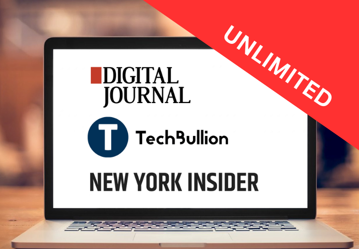 Digital Journal, New York Insider, TechBullion - UNLIMITED Press Release Package