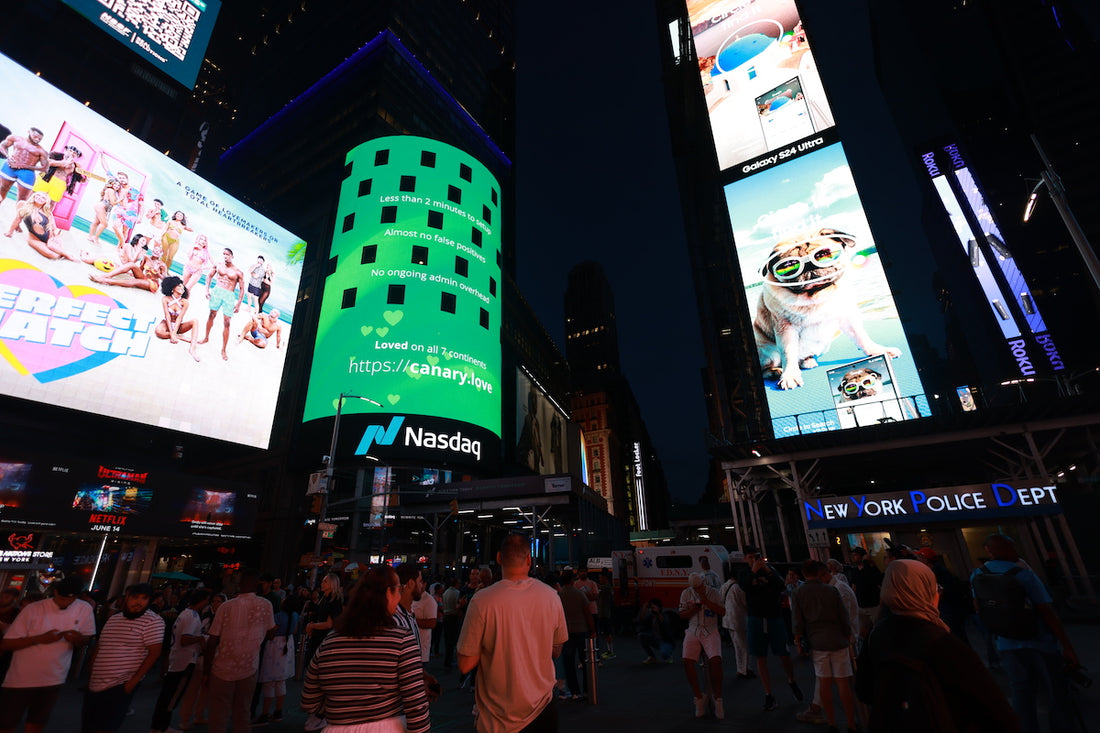 Nasdaq Tower Ad Campaign: A Major Milestone for Thinkst Canary Cybersecurity Company