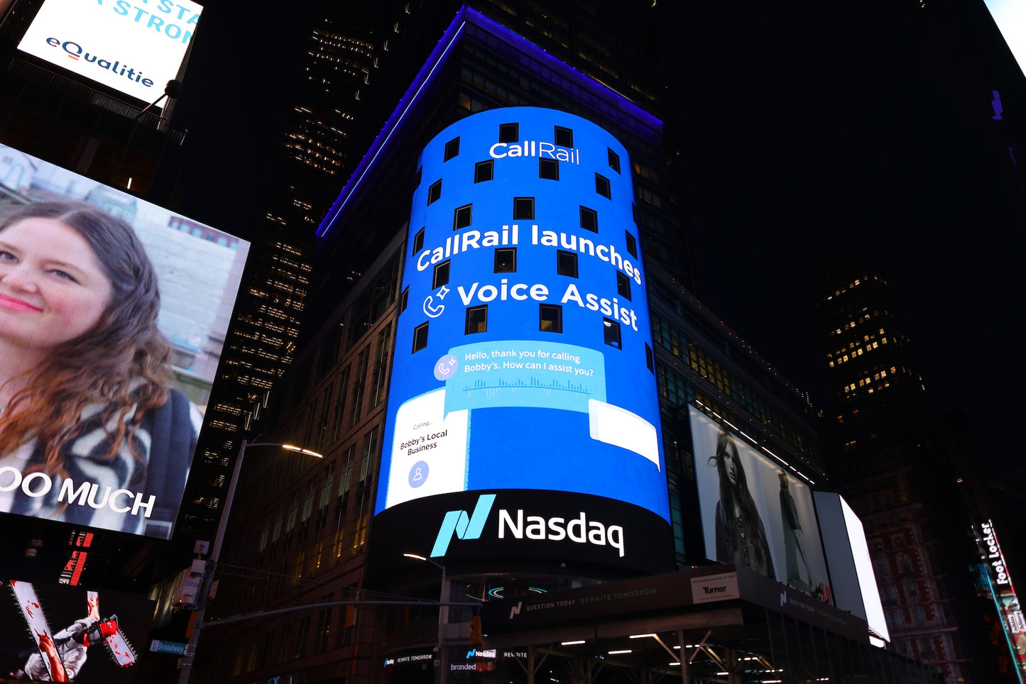 Torre Nasdaq en Times Square. Campaña publicitaria de 1 semana