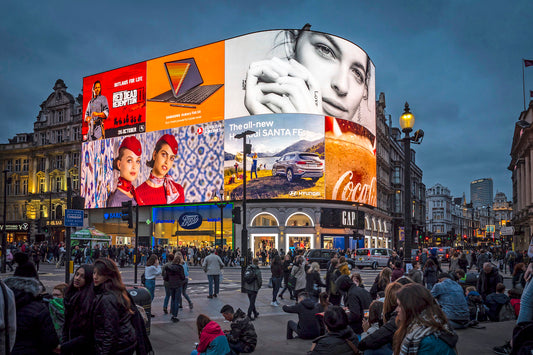 Piccadilly Circus Monitor Advertisement, London, UK