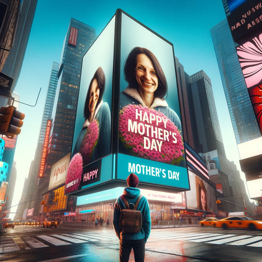 Mother's Day Gift Ideas 2024 - Congratulation on a Huge Monitor at Times Square
